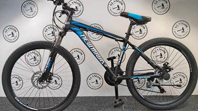Lot 208 - NEWMIWA 26" Wheel Sport Mountain Bike W Front & Rear Disk Breaks, Black & Blue - New