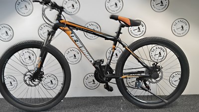 Lot 209 - NEWMIWA 26" Wheel Sport Mountain Bike W Front & Rear Disk Breaks, Black & Orange - New