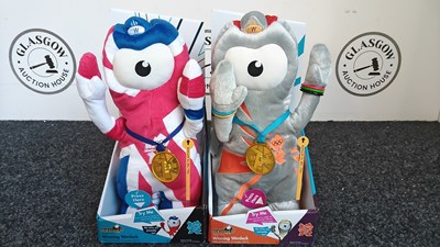 Lot 77 - 2 London 2012 wenlock olympic mascots