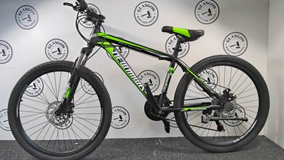 Lot 203 - NEWMIWA 26" Wheel Sport Mountain Bike W Front & Rear Disk Breaks, Black & Green - New