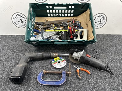 Lot 273 - Qty Of Misc Tools, Including A Grinder & Hand Tools - Used