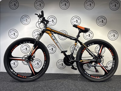 Lot 143 - NEWMIWA 26" Wheel Sport Mountain Bike W Front & Rear Disk Breaks, Black & Orange - New