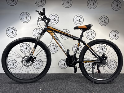 Lot 151 - NEWMIWA 26" Wheel Sport Mountain Bike W Front & Rear Disk Breaks, Black & Orange - New