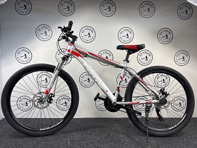 Lot 174 - NEWMIWA XML 26" Wheel Sport Mountain Bike Front & Rear Disk Breaks, Silver/Red/White - New