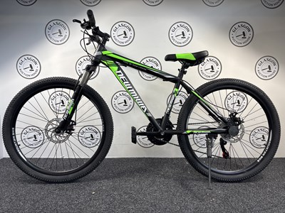 Lot 144 - NEWMIWA 26" Wheel Sport Mountain Bike W Front & Rear Disk Breaks, Black & Green - New