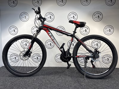 Lot 181 - NEWMIWA 26" Wheel Sport Mountain Bike W Front & Rear Disk Breaks, Black & Red - New