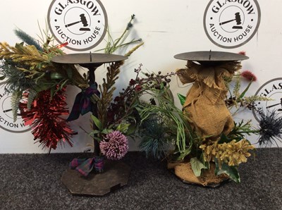 Lot 8 - Two Centre Piece Candle Holders - Used