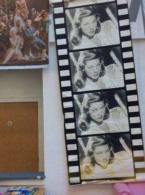 Lot 20 - Film Reel Banner Of Lauren Bacall - Used