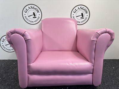 Lot 23 - Small Kids Pink Armchair - Used