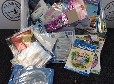 Lot 27 - Qty Of Birthday Decorations, Balloons & Wrapping Paper - New
