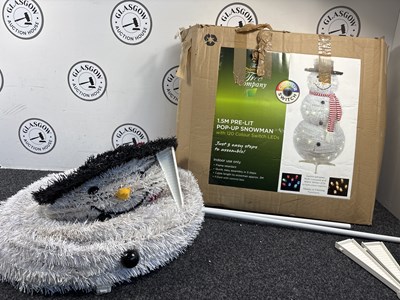 Lot 31 - 1.5M Pre Lit Pop Up Snowman - Used