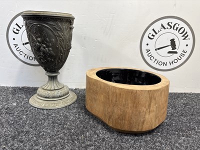 Lot 51 - A Metal Cup & A Wooden Bowl - Used
