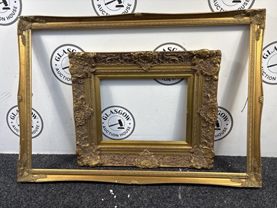 Lot 89 - Two Empty Golden Picture Frames - Used