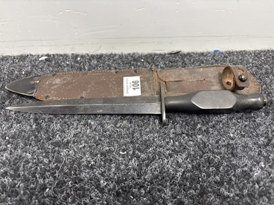 Lot 106 - WW2 Era Knife & Sheath - Used