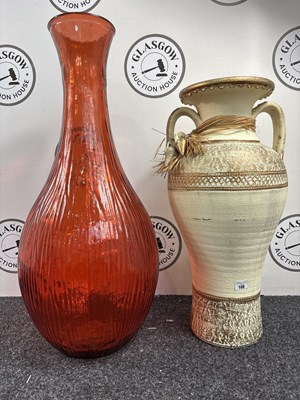 Lot 109 - Two Large Vases, One Ceramic & Glass - Used