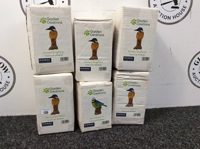 Lot 120 - 6 Garden Creations Bird Ornaments - New