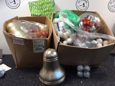 Lot 134 - Two Boxes Of Loose Christmas Decorations - Used