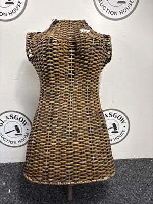 Lot 137 - Vintage Wicker Mannequin Torso, No Stand - Used