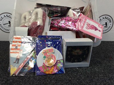 Lot 155 - Qty Of Misc, Including Party Decorations, Clocks & More - New