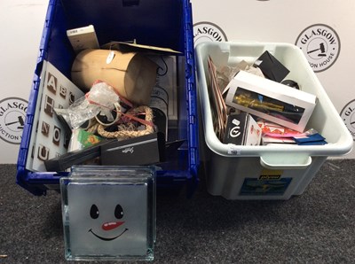 Lot 160 - Two Boxes Of Misc, Including Mirrors, Figures & Ceramics - Mixed