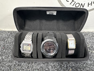 Lot 112 - 3 Watches In Protective Case - New