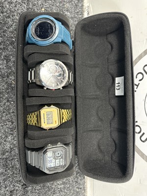 Lot 113 - 4 Watches In Protective Case - New