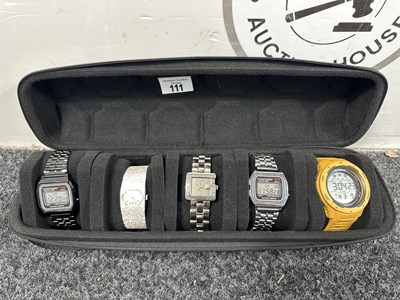 Lot 111 - 5 Watches In Protective Case - New