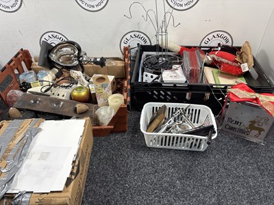 Lot 202 - Two Boxes Of Misc, Candle Holders, Ceramics & More - Mixed