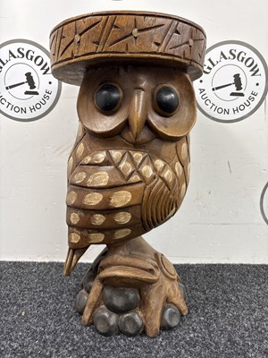 Lot 83 - Wooden Owl Sculpture - Used