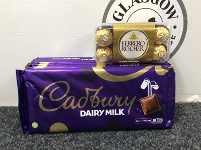 Lot 217 - 8 bars of dairy milk and Ferraro should rocher