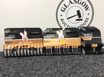 Lot 219 - 9 packets of Duracell batteries-new