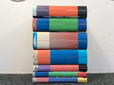 Lot 70 - Full Set Of Harry Potter Hardback Books, With Three 1st Editions - Used