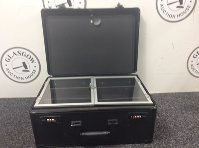 Lot 190 - Black suitcase style makeup case