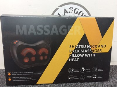 Lot 162 - Shiatsu neck and back massager pillow with heat.