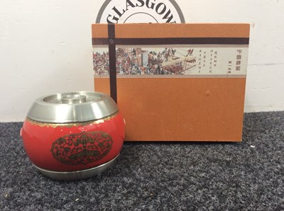Lot 221 - Chinese tea caddy or storage container in box