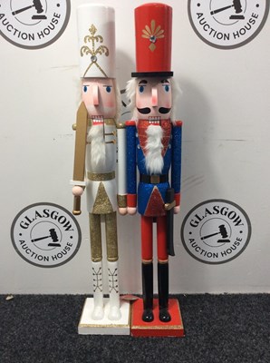 Lot 150 - White&gold and red&blue nutcracker 70cm - New