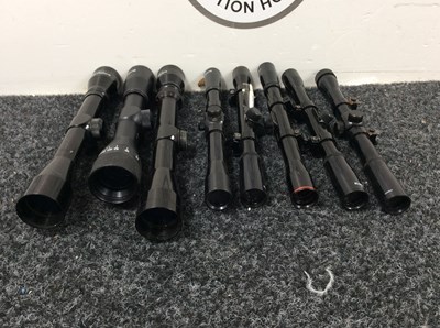 Lot 171 - 8x Black riffle scopes.