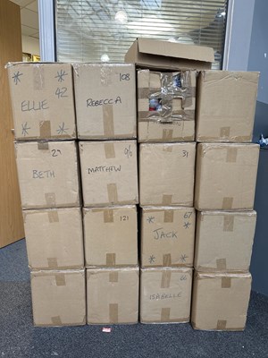 Lot 295 - 16 Boxes Of Named Christmas Decorations, 4” Flashing Snowmen - New