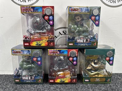 Lot 201 - 5 Marvel Figures On Coin Operated Machines - New