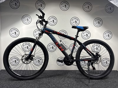 Lot 281 - MGLH 26" Wheel Sport Mountain Bike Front & Rear Disk Breaks, Black/Blue/Red - New