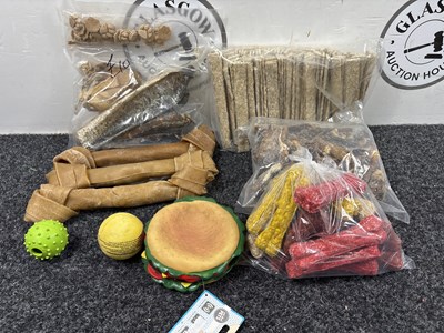 Lot 176 - Qty of Dog Treats & Toys - New