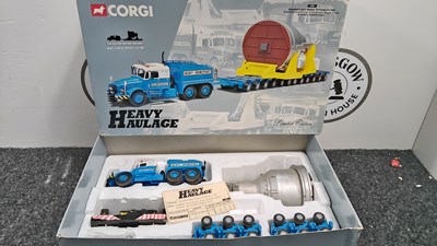Lot 65 - Corgi heavy haulage 18001 econofreight heavy transport ltd model vehicles with refinished load mount