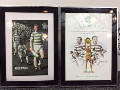 Lot 115 - 2 Celtic FC Billy McNeill Framed Prints - Used