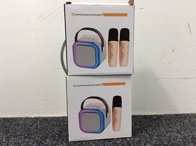 Lot 200 - 2 x Wireless Colourful Karaoke Sound Systems - New