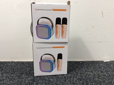 Lot 85 - 2 x Wireless Colourful Karaoke Sound Systems - New