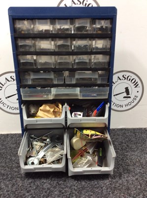 Lot 176 - Storage Drawers for Screws with Contents - Used