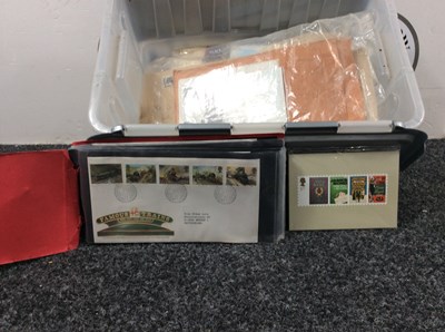 Lot 157 - Box of Stamps Postcards & First Day Covers - Used