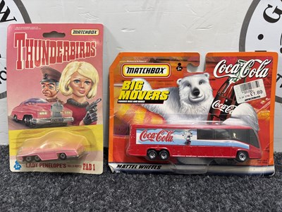 Lot 77 - Coca cola matchbox truck & matchbox thunderbirds lady Penelope car