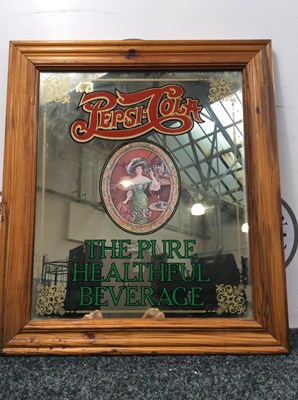 Lot 72 - Pepsi-Cola the pure healthful beverage bar mirror