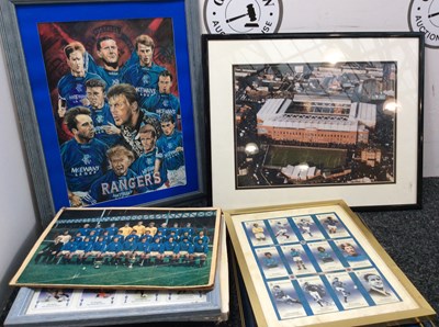 Lot 18 - Bundle of rangers pictures and memorabilia